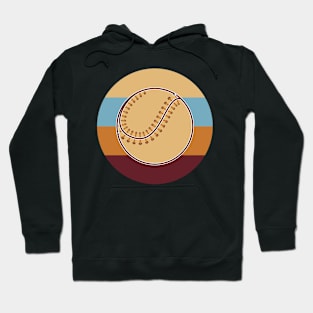 Baseball Ball in Retro Colors Hoodie